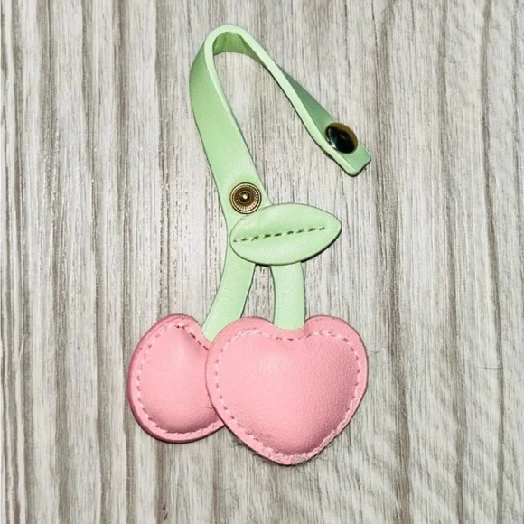 🍒 2 Cherry Heart Pendant Charms Classic & Pastel NWT - Picture 10 of 11